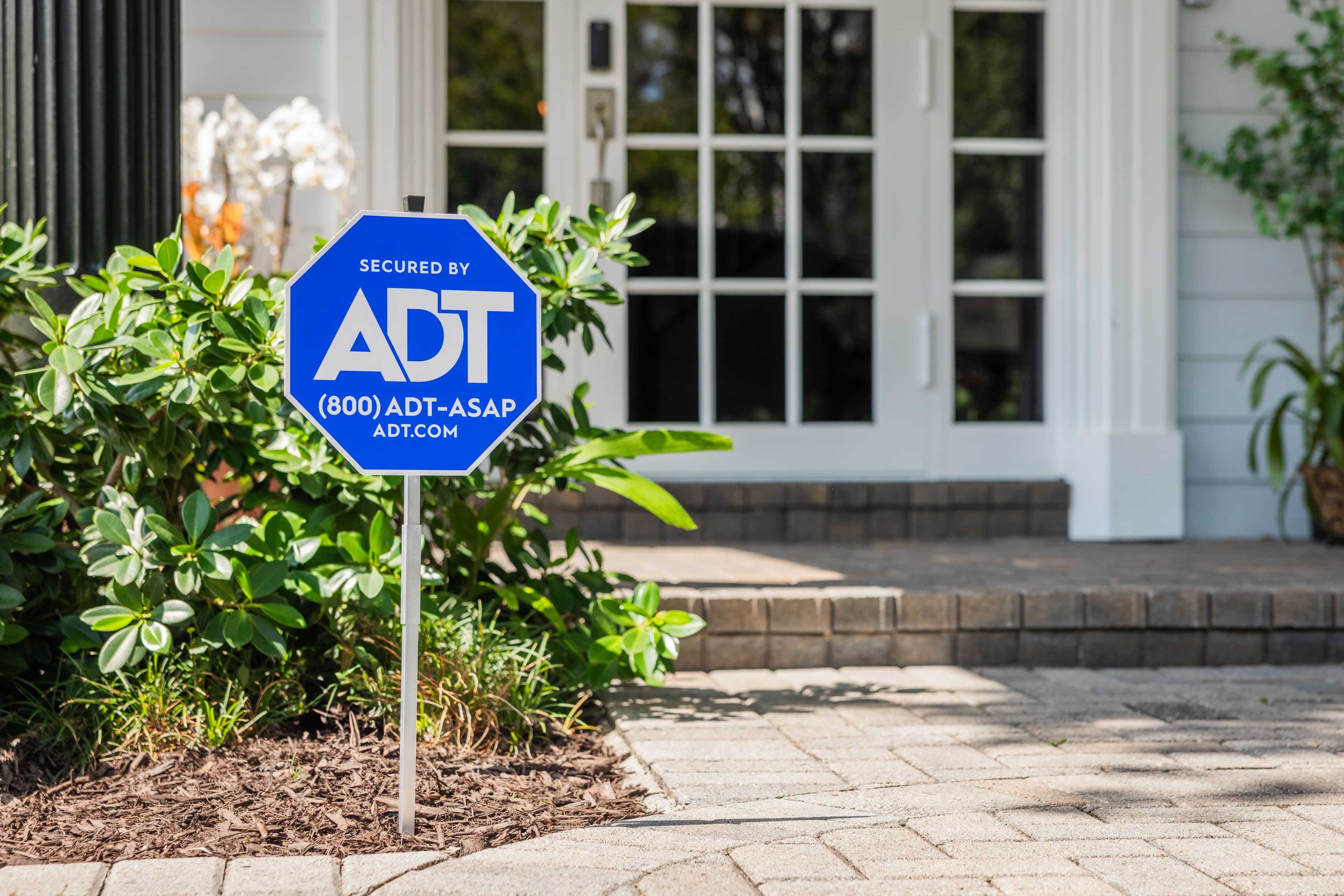 ADT home security yard sign