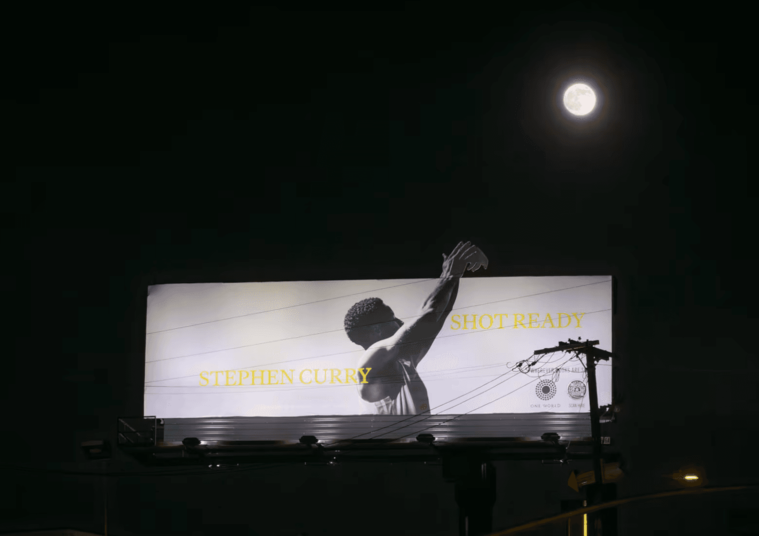 Steph Curry billboard for Shot Ready book